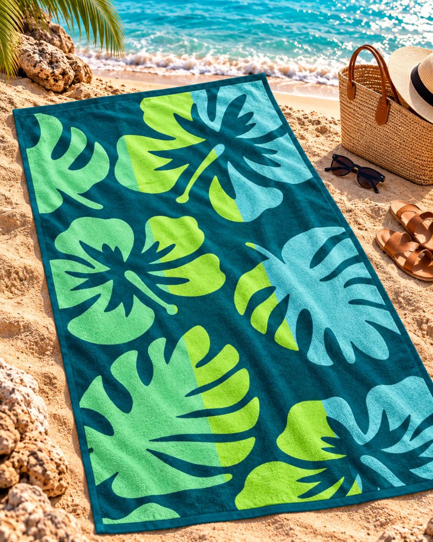 Velour Beach towel 100%cotton,90x170 cm.