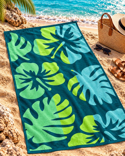 Velour Beach towel 100%cotton,90x170 cm.
