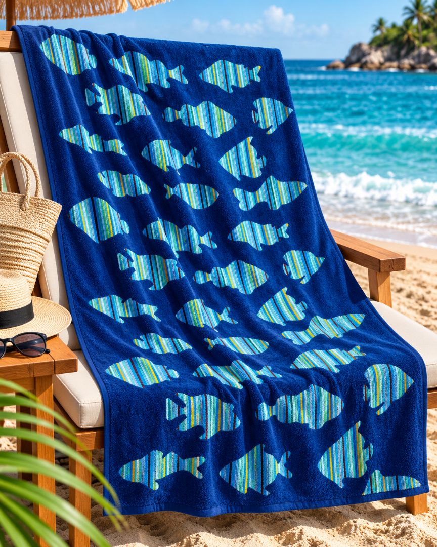 Velour Beach towel 100%cotton,90x170 cm.