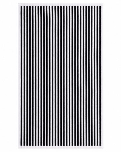 Premium Bath towel 50x90 cm , 100% cotton,Black&White Striped.