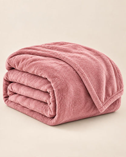 Hélène MOU Fluffy Sofa & Bed Blanket pink.