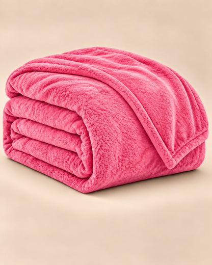 Hélène MOU Fluffy Sofa & Bed Blanket Rose.