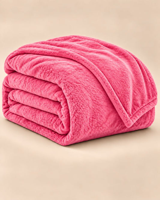 Hélène MOU Fluffy Sofa & Bed Blanket Rose.