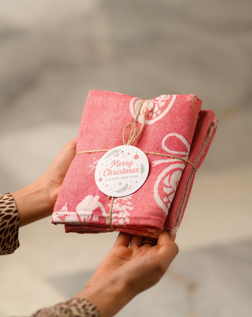 منشفة مطبخ كريسماس للاستخدام اليومي، مناشف مطبخ فائقة الامتصاص، قطعة قماش تنظيف قطنية، عبوة من 3 قطع، 50×70 سم 