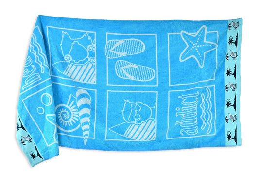 Velour Beach towel 100%cotton,90x170 cm