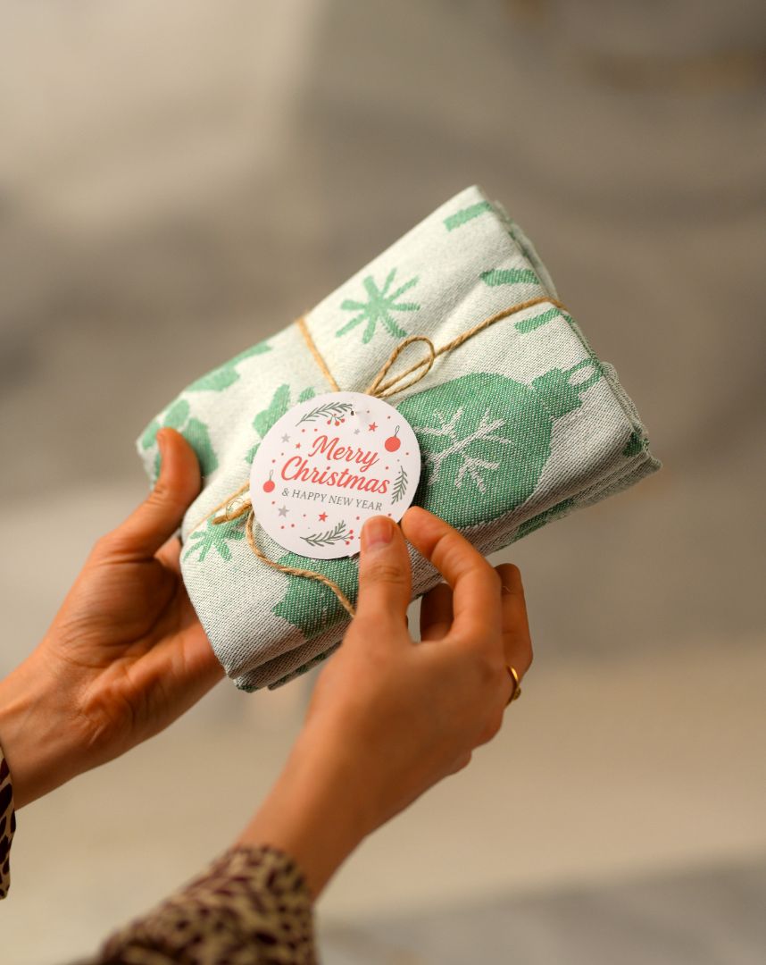 منشفة مطبخ كريسماس للاستخدام اليومي، مناشف مطبخ فائقة الامتصاص، قطعة قماش تنظيف قطنية، عبوة من 3 قطع، 50×70 سم 