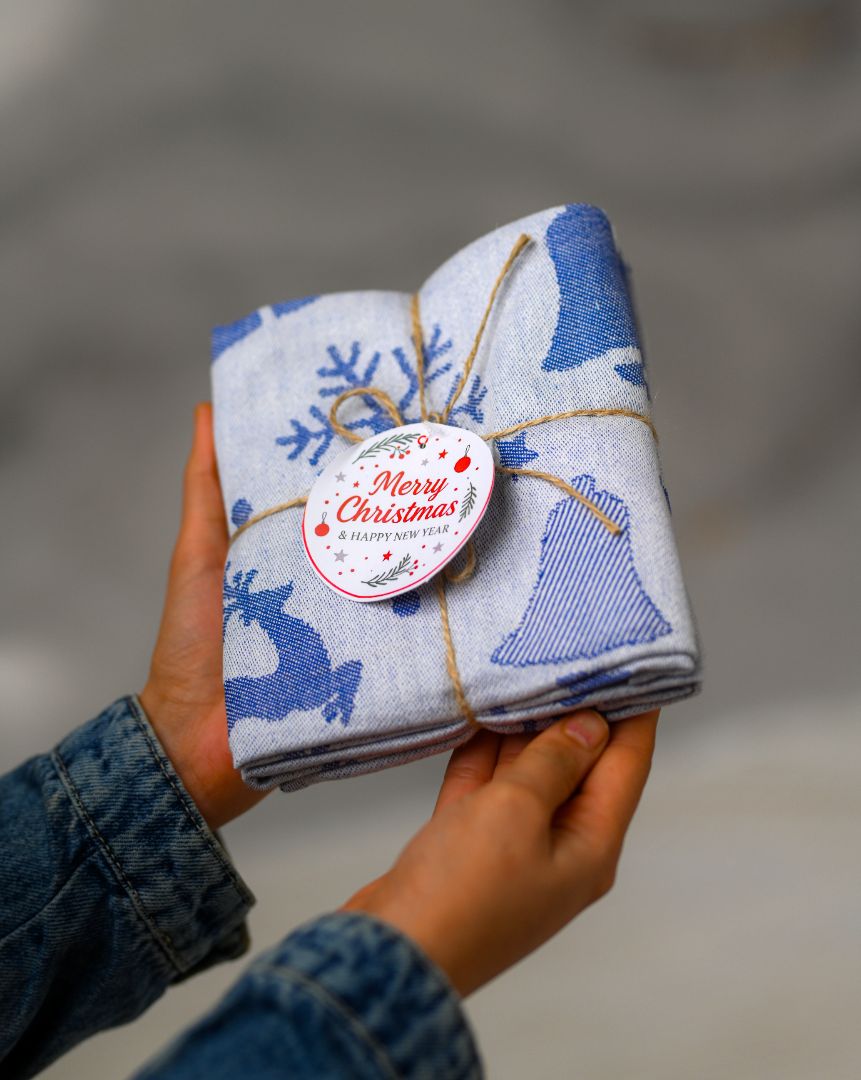 منشفة مطبخ كريسماس للاستخدام اليومي، مناشف مطبخ فائقة الامتصاص، قطعة قماش تنظيف قطنية، عبوة من 3 قطع، 50×70 سم 