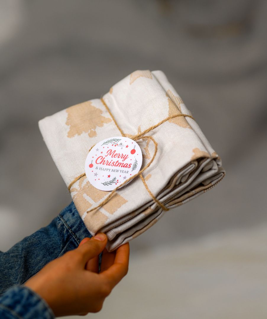 منشفة مطبخ كريسماس للاستخدام اليومي، مناشف مطبخ فائقة الامتصاص، قطعة قماش تنظيف قطنية، عبوة من 3 قطع، 50×70 سم 