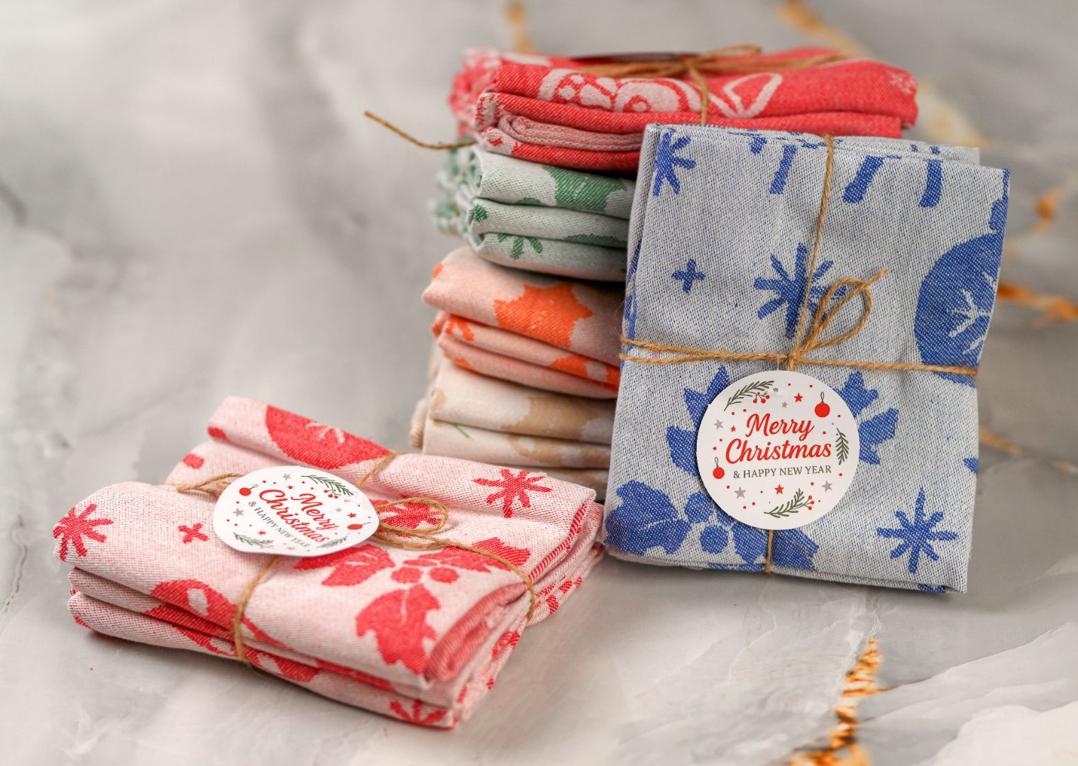 منشفة مطبخ كريسماس للاستخدام اليومي، مناشف مطبخ فائقة الامتصاص، قطعة قماش تنظيف قطنية، عبوة من 3 قطع، 50×70 سم 