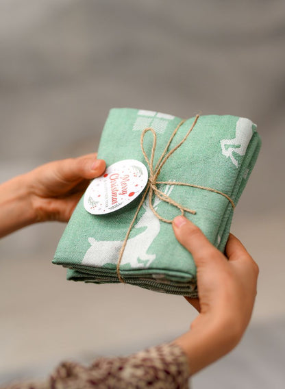 Christmas Kitchen Towel for every use, Ultra Absorbent Kitchen Towels, Cotton Cleaning Cloth Pack of 3, 50x70 cm