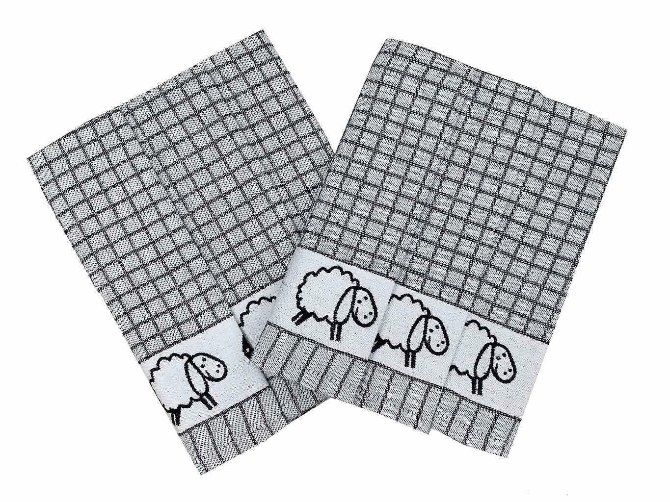 SET OF 3 PCS KITCHEN TOWELS , 100% COTTON , 50X70 CM