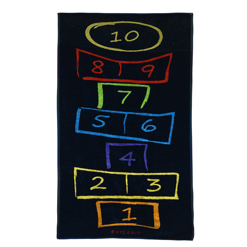 منشفة شاطئ مخملية ١٠٠٪ قطن، ٨٠ × ١٦٠ سم