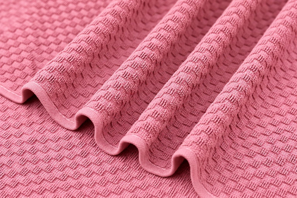 Terry Kitchen towels, 3 PCS PACK OF Kitchen Towels 100% Cotton,50x50 cm, Pink.