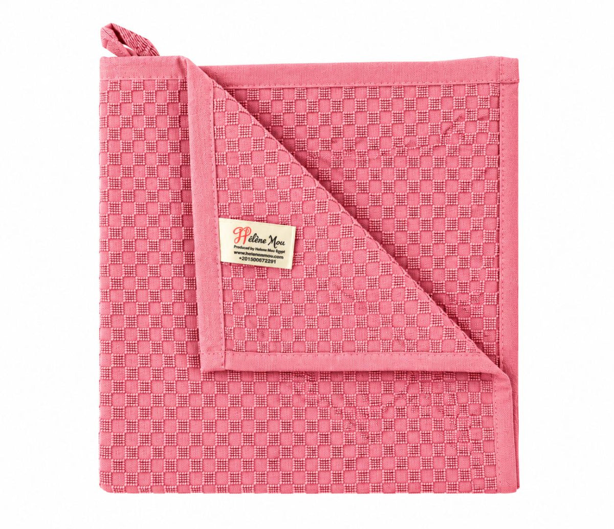 Terry Kitchen towels, 3 PCS PACK OF Kitchen Towels 100% Cotton,50x50 cm, Pink.