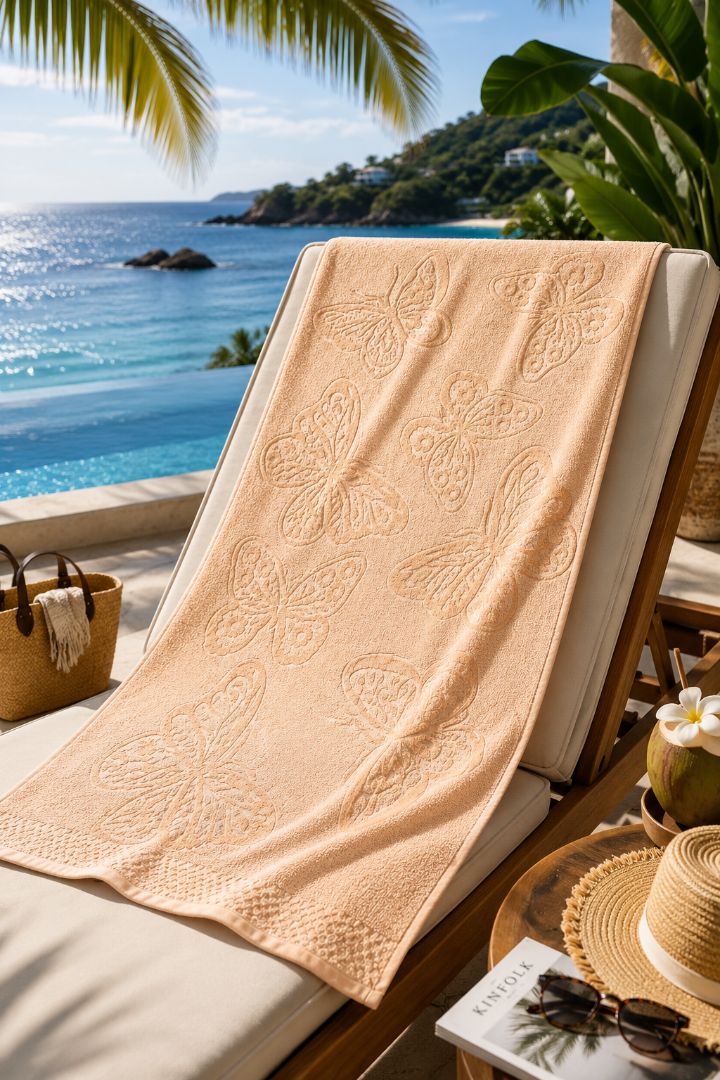 Velour Beach towel 100%cotton,90x170 cm