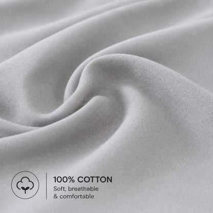 Set of 2 Zipper Pillowcases – 100% Cotton – 50×70 cm.