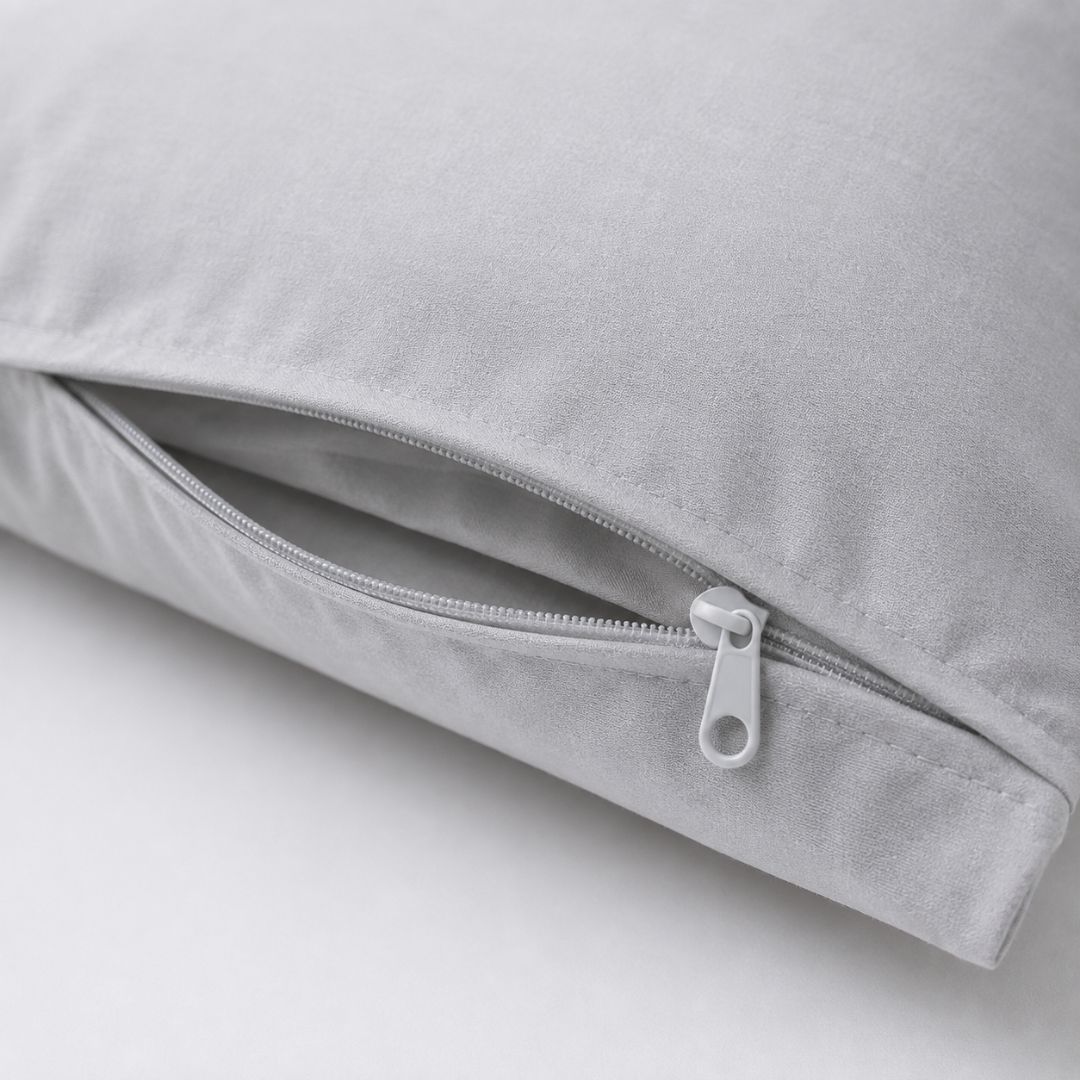 Set of 2 Zipper Pillowcases – 100% Cotton – 50×70 cm.