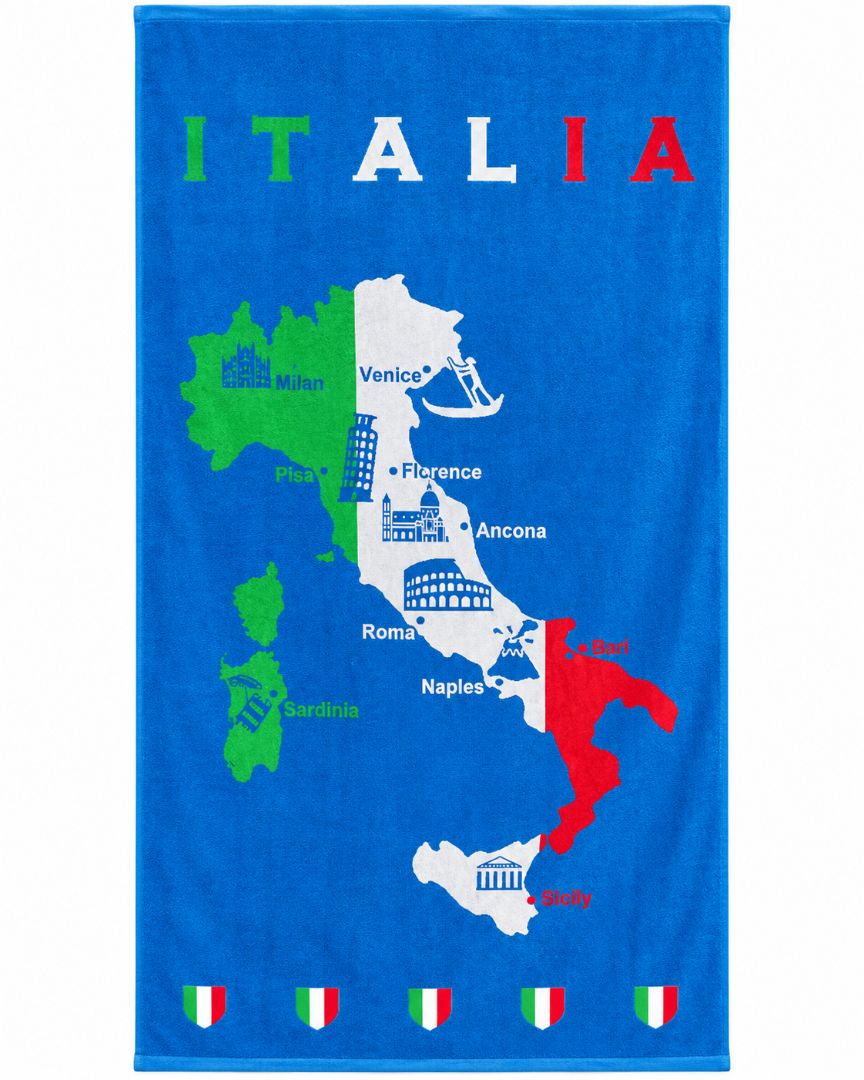 Velour Beach towel 100%cotton,90x170 cm.