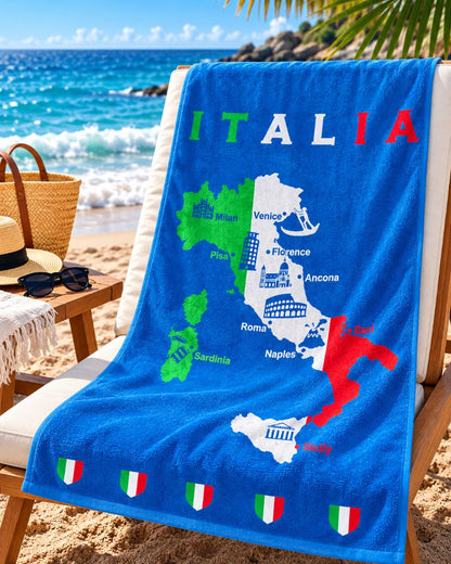 Velour Beach towel 100%cotton,90x170 cm.