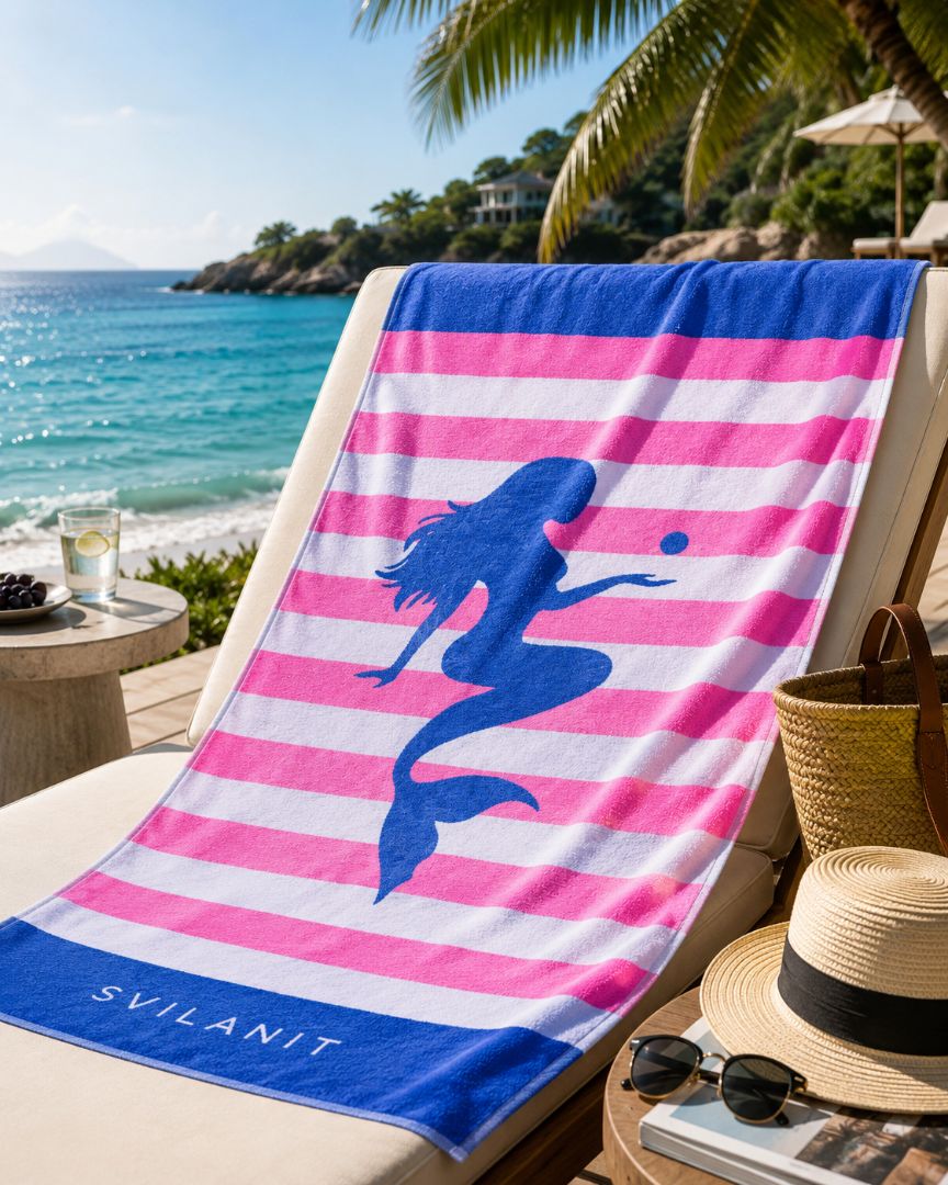 Velour Beach towel 100%cotton,80x160 cm.