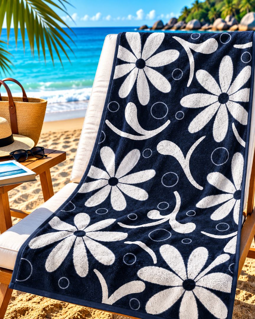 Velour Beach towel 100%cotton,90x170 cm.