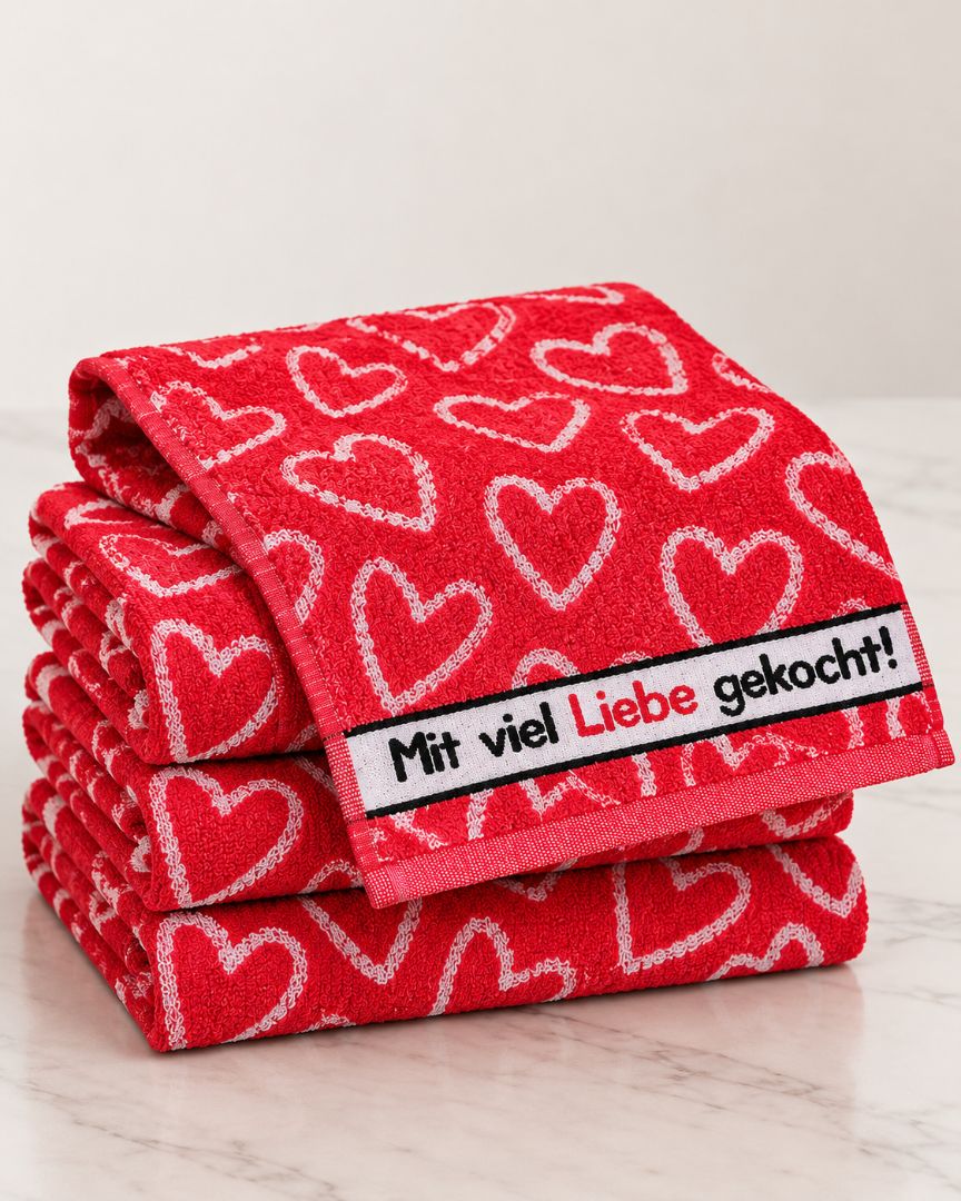 Terry Kitchen towels, 3 PCS PACK OF Kitchen Towels 100% Cotton,50x50 cm