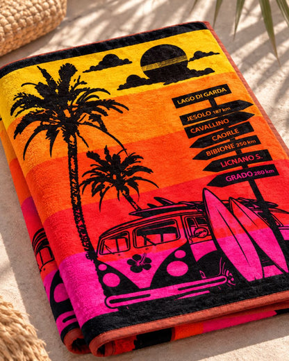 Velour Beach towel 100%cotton,90x170 cm.