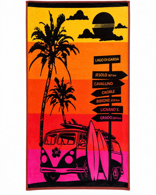 Velour Beach towel 100%cotton,90x170 cm.