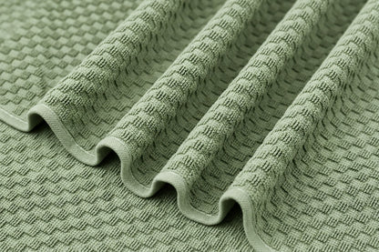 Terry Kitchen towels, 3 PCS PACK OF Kitchen Towels 100% Cotton,50x50 cm, Light Green.