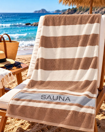 Sauna towel double-face,100% cotton,80x200 cm.