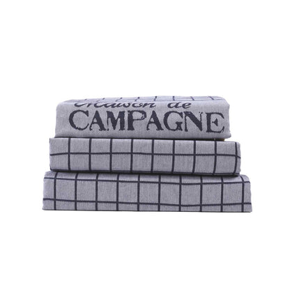 SET OF 3 PCS KITCHEN TOWELS , 100% COTTON , 50X70 CM