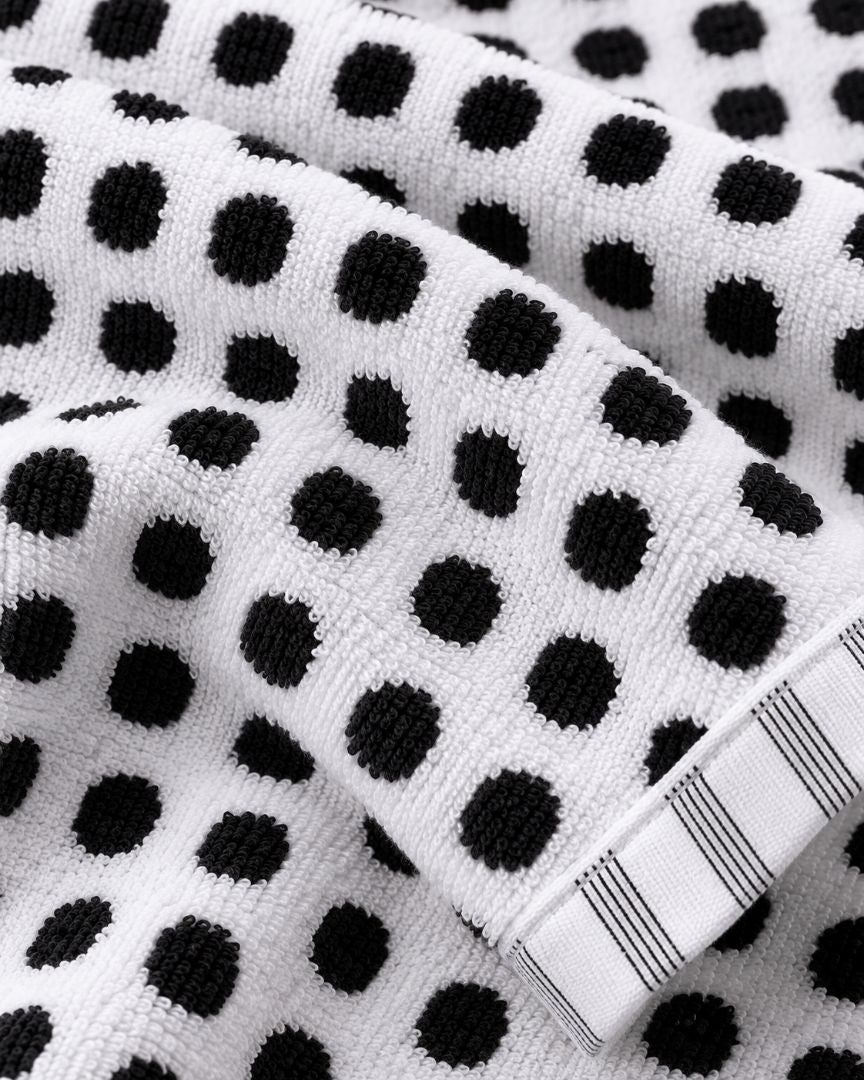 Premium Bath towel 50x90 cm , 100% cotton,Polka Dot towel.