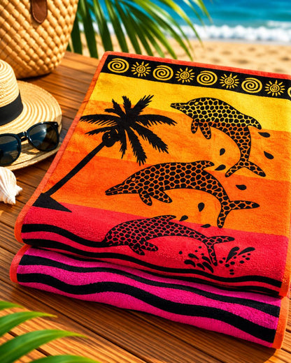 Velour Beach towel 100%cotton,90x170 cm.