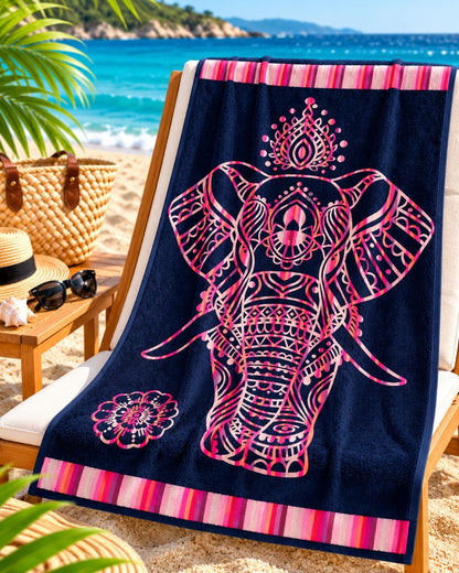Velour Beach towel 100%cotton,90x170 cm.