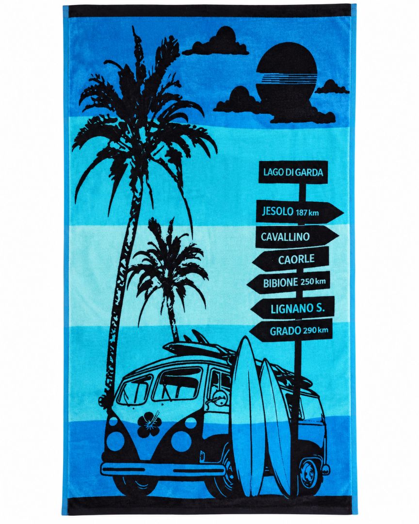 Velour Beach towel 100%cotton,90x170 cm.