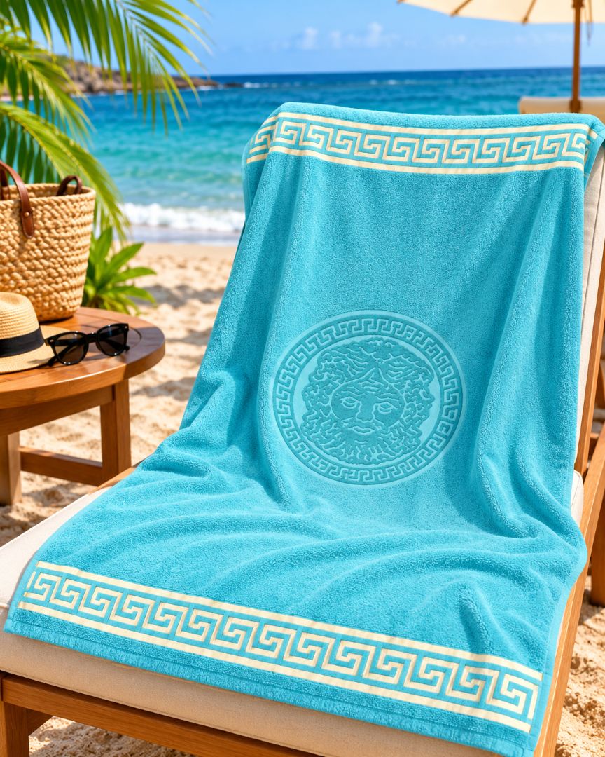 Velour Beach towel 100%cotton,90x170 cm.