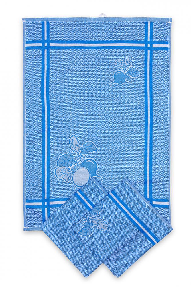 SET OF 3 PCS KITCHEN TOWELS , 100% COTTON , 50X70 CM