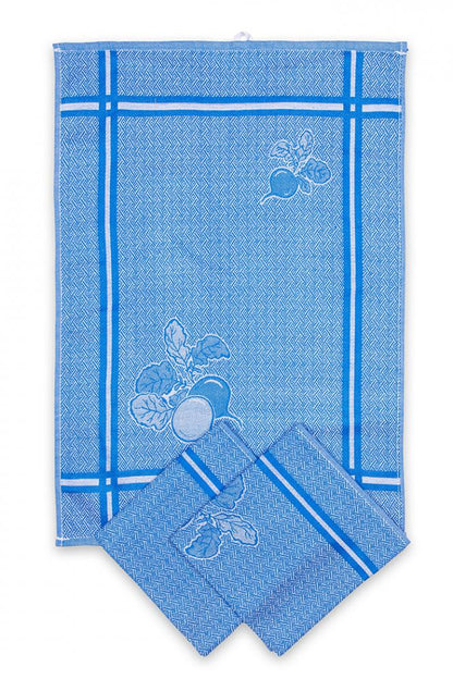 SET OF 3 PCS KITCHEN TOWELS , 100% COTTON , 50X70 CM