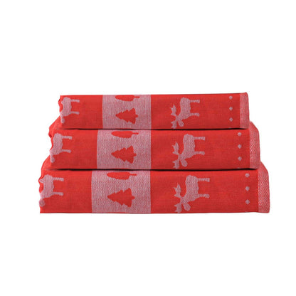 Christmas Kitchen Towel for every use, Ultra Absorbent Kitchen Towels, Cotton Cleaning Cloth Pack of 3, 50x70 cm