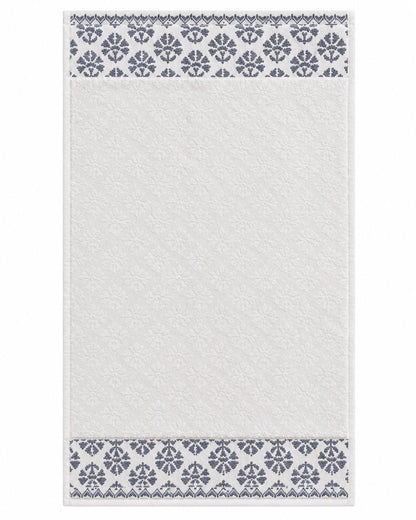 Premium Bath towel 50x90 cm , 100% cotton,Floral Borders.