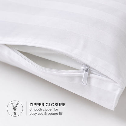 Set of 2 Zipper Pillowcases – 100% Cotton – 50×70 cm.