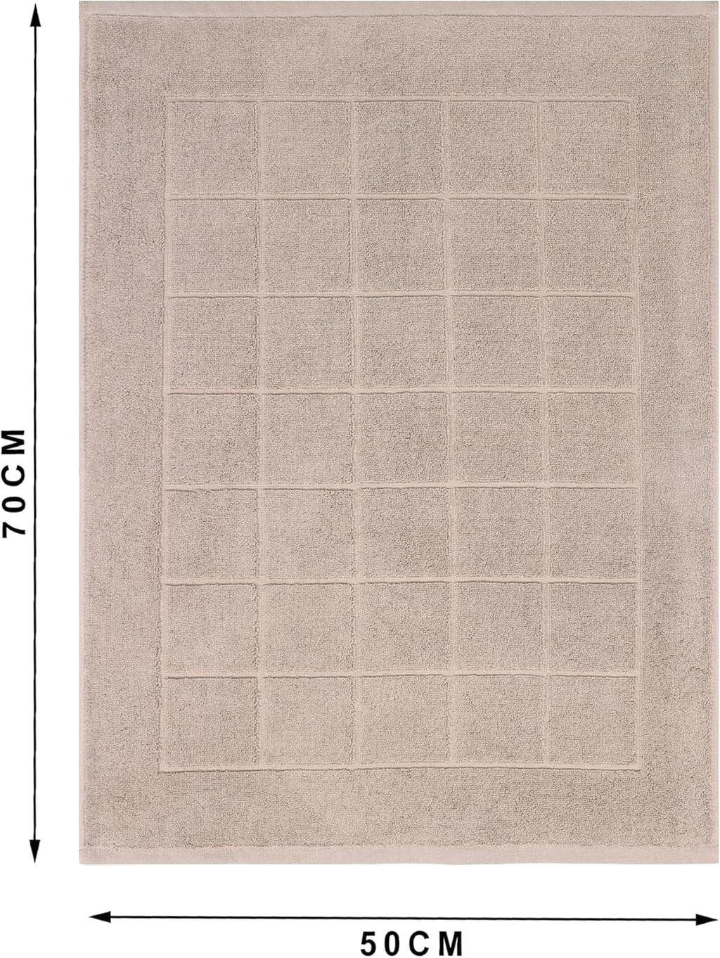 Helene MOU Bath Mat Towel - 100% Cotton 1 Pc Absorbent Bathmat - Quick Dry Bath Mats for Bathrooms, 50 x 70 cm.