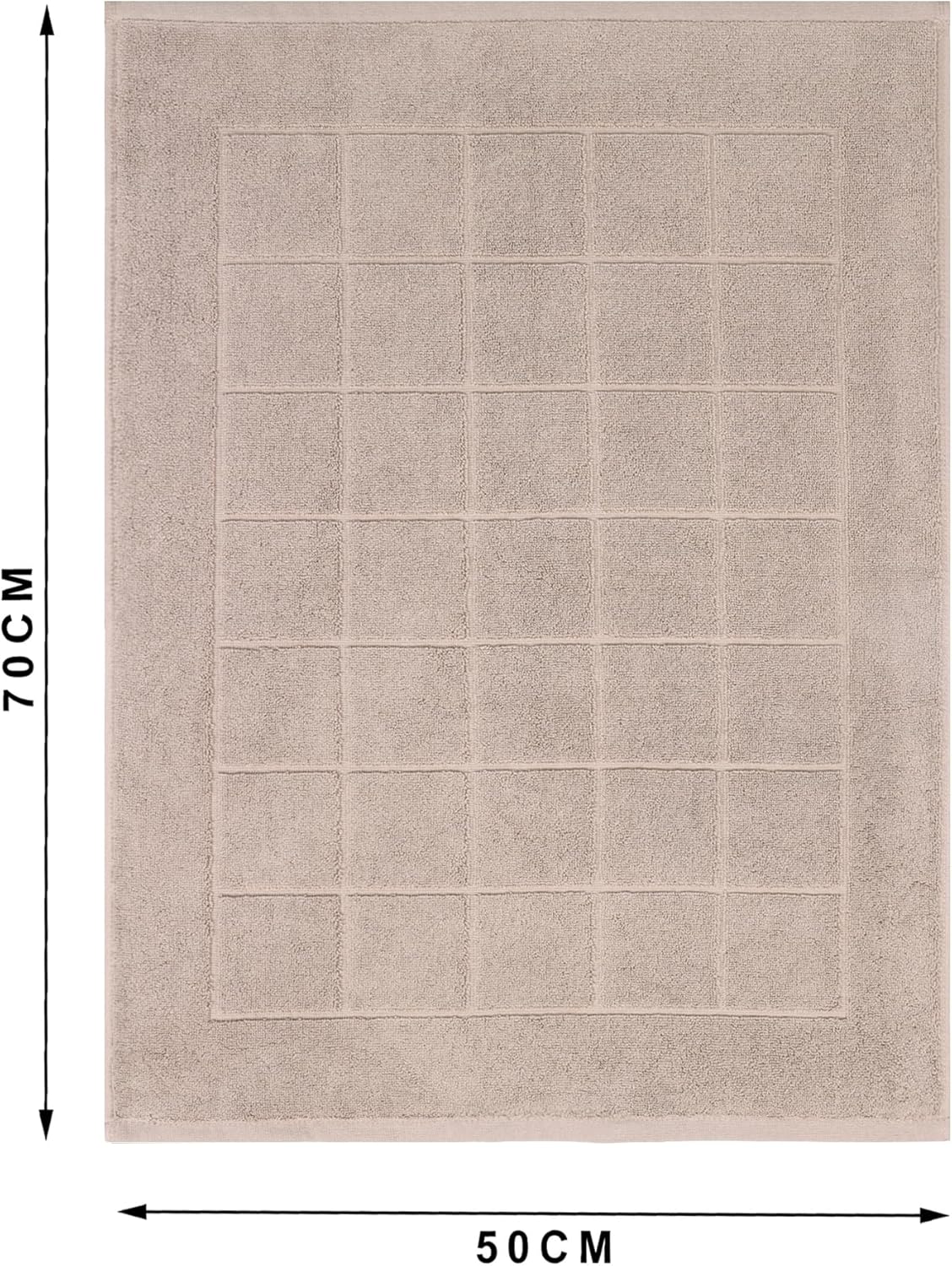 Helene MOU Bath Mat Towel - 100% Cotton 1 Pc Absorbent Bathmat - Quick Dry Bath Mats for Bathrooms, 50 x 70 cm.