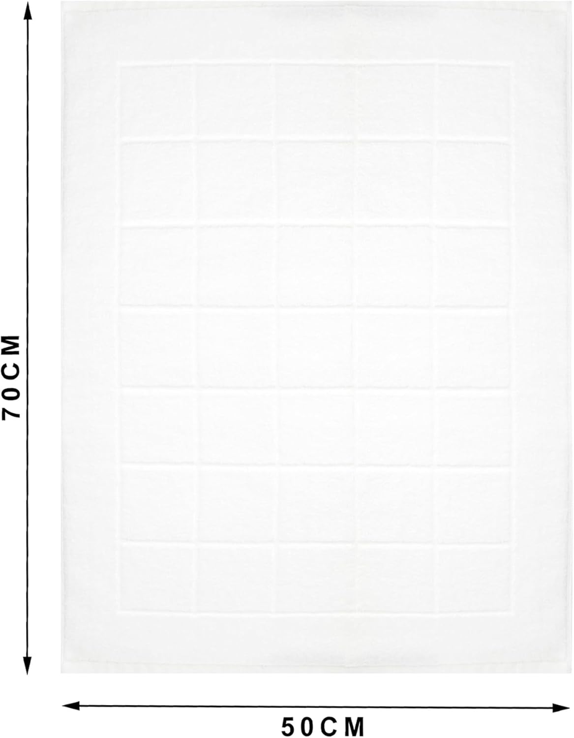 Helene MOU Bath Mat Towel - 100% Cotton 1 Pc Absorbent Bathmat - Quick Dry Bath Mats for Bathrooms, 50 x 70 cm.