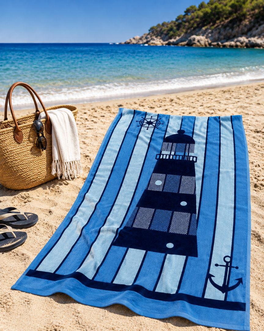 Velour Beach towel 100%cotton,90x170 cm.