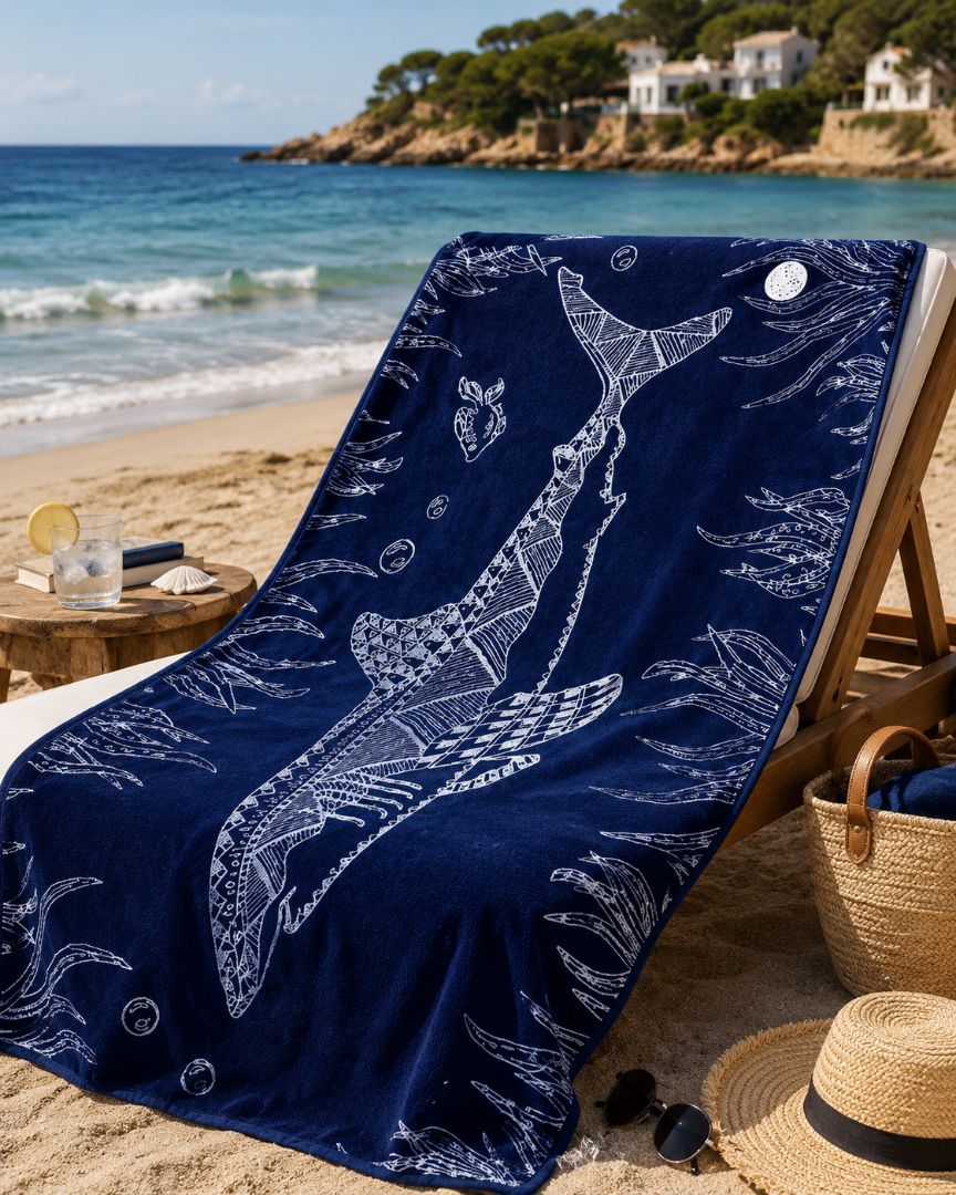 Velour Beach towel 100%cotton,90x170 cm.