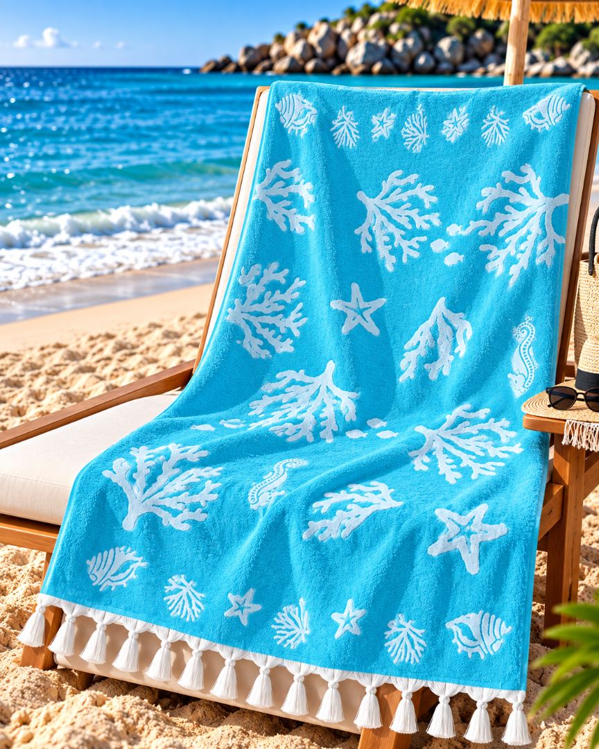 Terry Beach towel 100%cotton,90x170 cm.