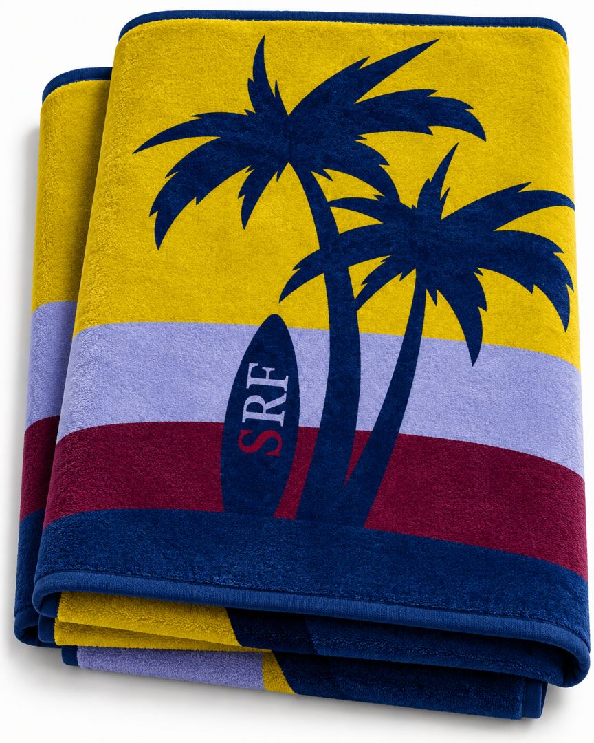 Velour Beach towel 100%cotton,90x170 cm.