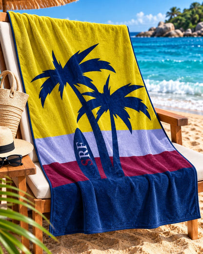 Velour Beach towel 100%cotton,90x170 cm.
