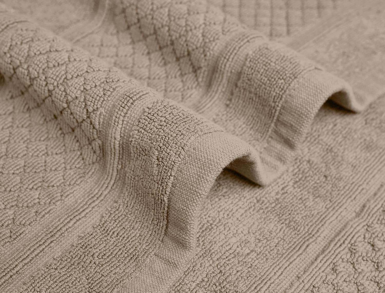 Helene MOU Bath Mat Towel - 100% Cotton 1 Pc Absorbent Bathmat - Quick Dry Bath Mats for Bathrooms, 50 x 70 cm